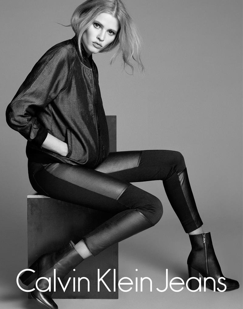 牙縫超模Lara Stone出鏡2014 秋冬 Calvin Klein Jeans與Underwear廣告 15
