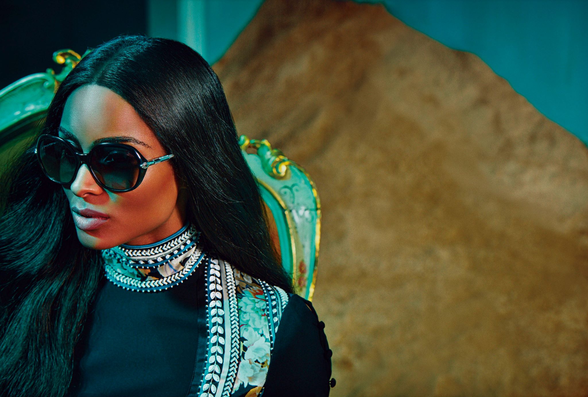 ciara优雅诠释roberto cavalli 2015秋冬女装广告大片