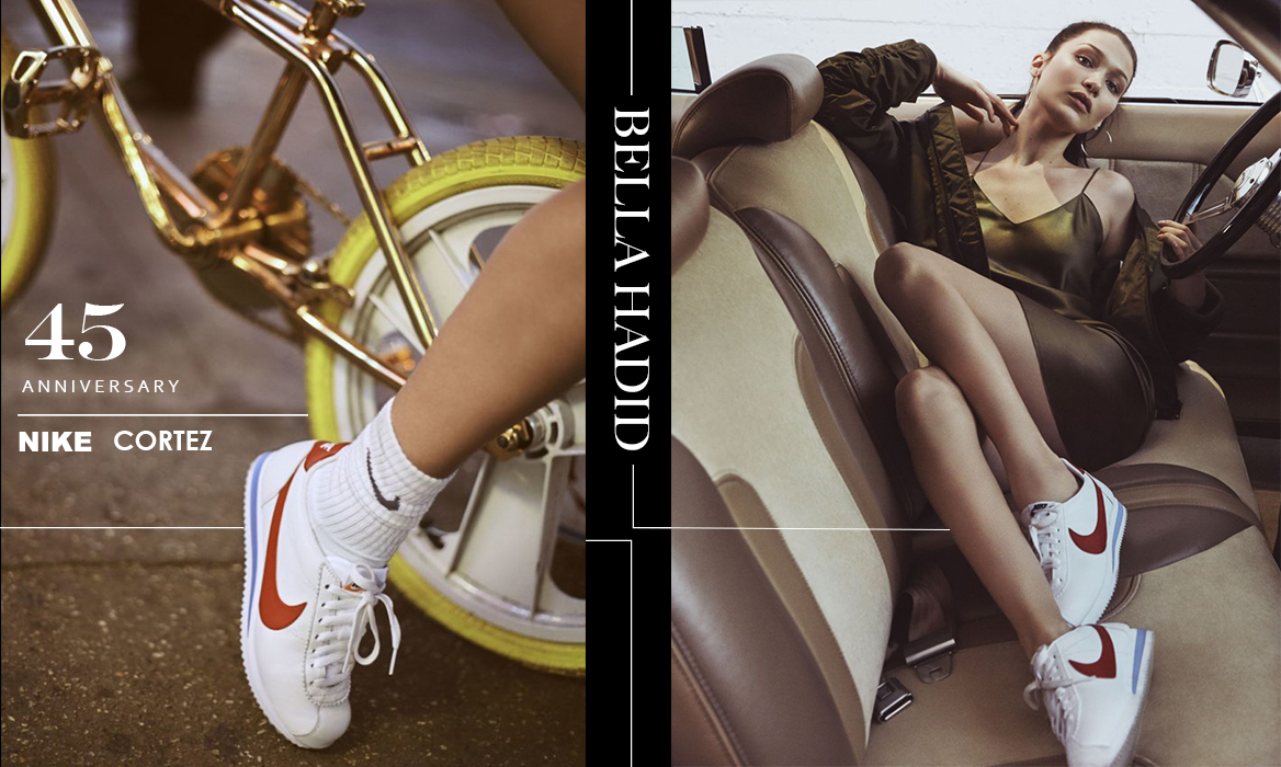 bella hadid nike cortez