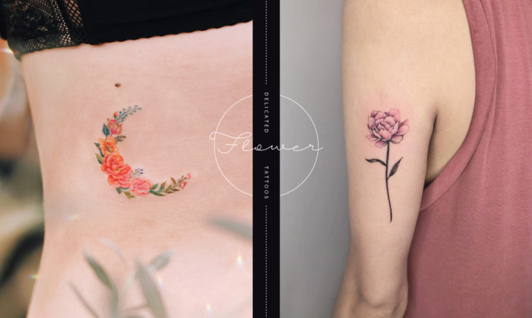 Delicated Flower Tattoos 精緻花卉刺青 體現女人豐沛細膩的情感 The Femin